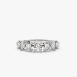 14k Mixed Cut Diamond Anniversary Ring