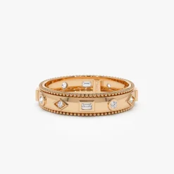 14k Mixed Shape Diamond Anniversary Band