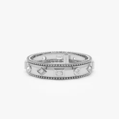 14k Mixed Shape Diamond Anniversary Band