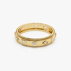 14k Mixed Shape Diamond Anniversary Band