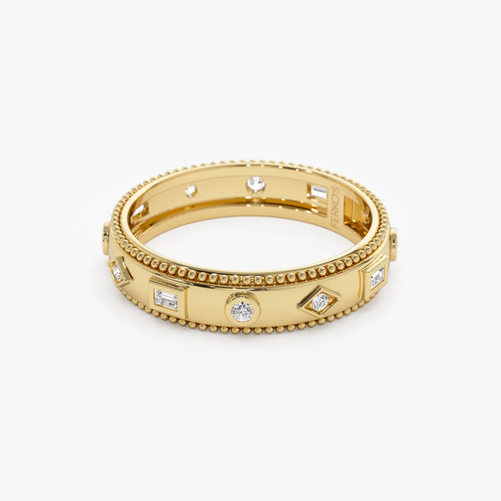 14k Mixed Shape Diamond Anniversary Band