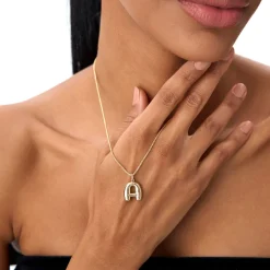 14K 20MM Balloon Initial Letter Pendant