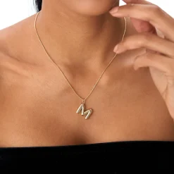 14K 20MM Balloon Initial Letter Pendant