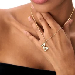 14K 20MM Balloon Initial Letter Pendant
