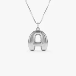 14K 20MM Balloon Initial Letter Pendant