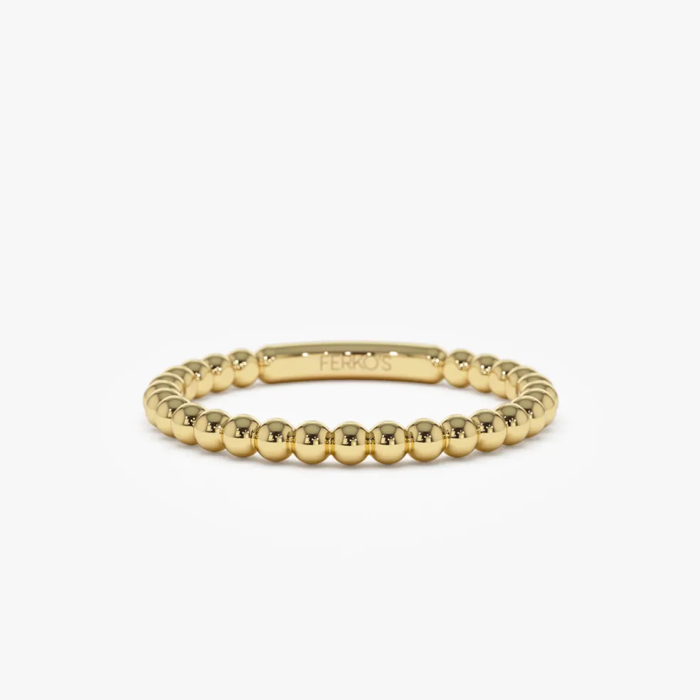 14k 2MM Bead Ring