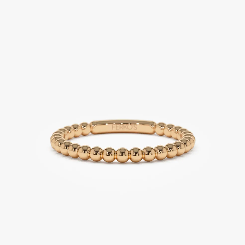 14k 2MM Bead Ring