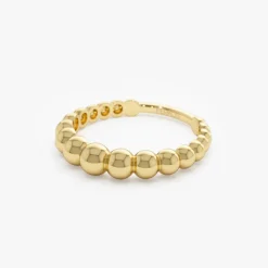 14k 4MM Beaded Graduating Ring