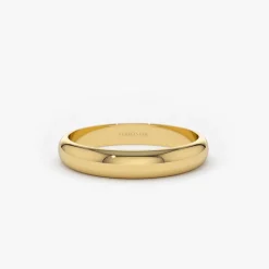 14k 3MM Classic Dome Unisex Wedding Ring