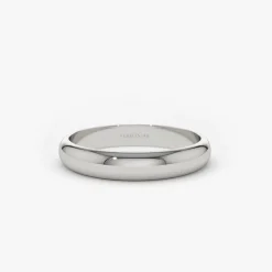 14k 3MM Classic Dome Unisex Wedding Ring