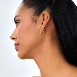 14K 2MM Dainty Gold Hoops