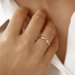14k 3MM Dome Burnish Setting Women's Wedding Ring