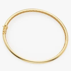 14k 3.5mm Dome Gold Bangle Bracelet