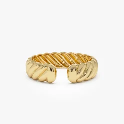 14K 5MM Rope Cuff Ring