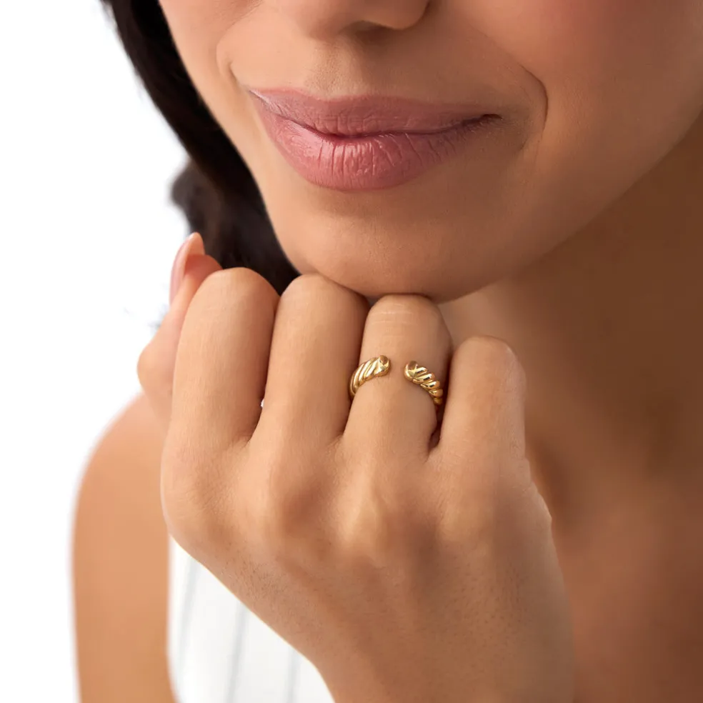 14K 5MM Rope Cuff Ring