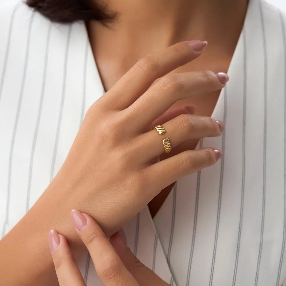 14K 5MM Rope Cuff Ring