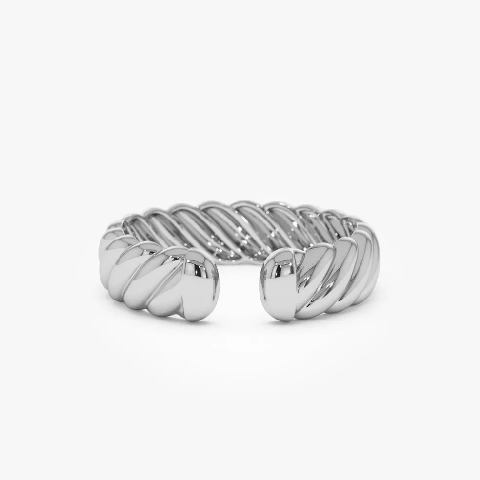 14K 5MM Rope Cuff Ring