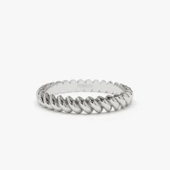14K 3MM Twisted Rope Ring