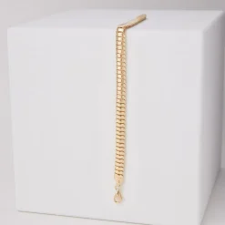 14k 5.7MM Wide Cobra Bracelet