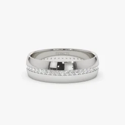 14k 5MM Wide Full Eternity Diamond Ring