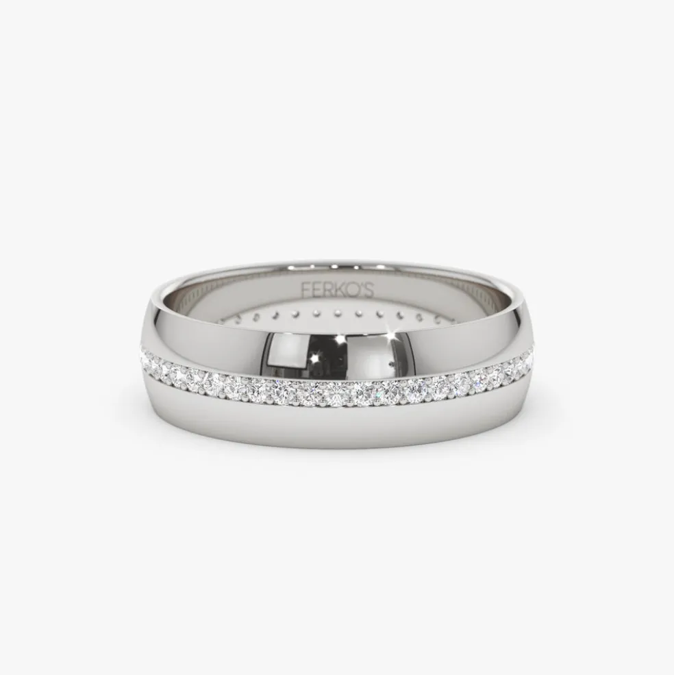 14k 5MM Wide Full Eternity Diamond Ring