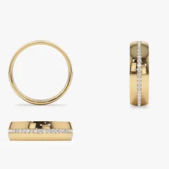 14k 5MM Wide Full Eternity Diamond Ring