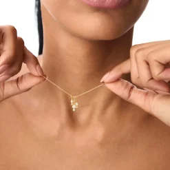 14k Multi Bezel Set Diamond Pendant