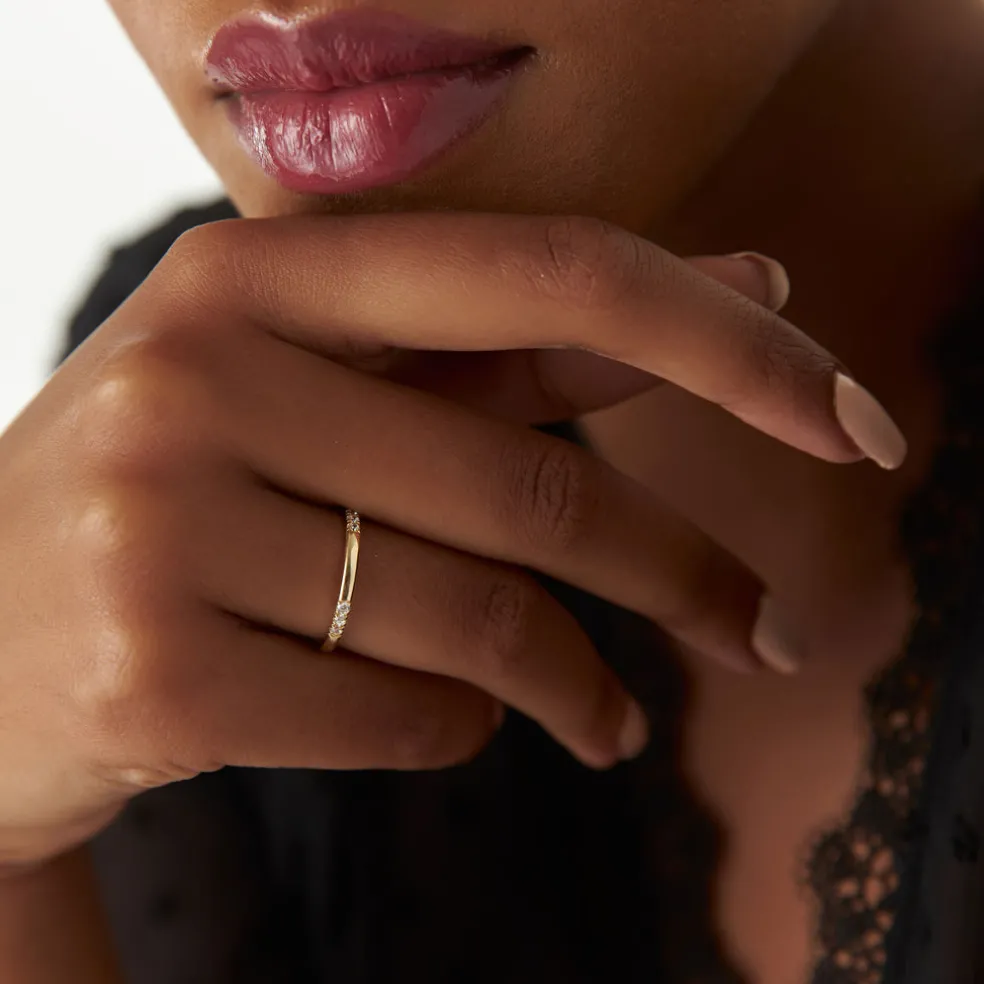 14k Multi Station Diamond Eternity Ring