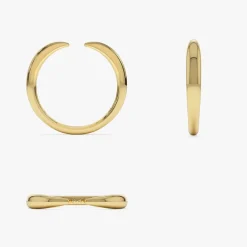 14K Open Claw Cuff Ring For Women
