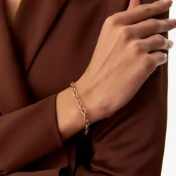 14k Oval Link Cable Chain Bracelet