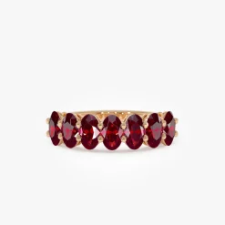 14k Oval Shaped Basket Setting Ruby Ring