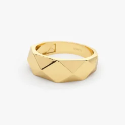 14k Pattern Bold Statement Ring