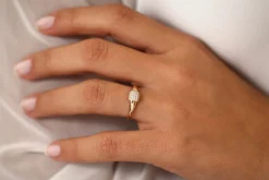 14k Pave Diamond Pinky Ring