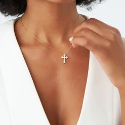 14k Pave Setting Gothic Diamond Cross