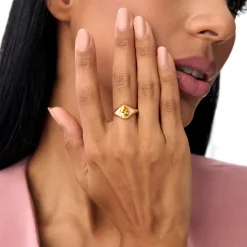 14K Pear Shaped Citrine Statement Ring
