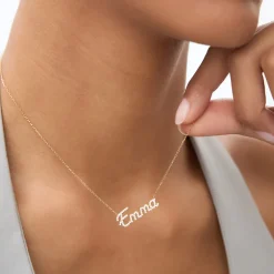 14k Personalized Diamond Name Necklace