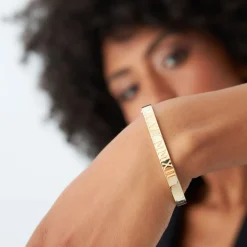 14K Personalized Roman Numeral Bangle Bracelet
