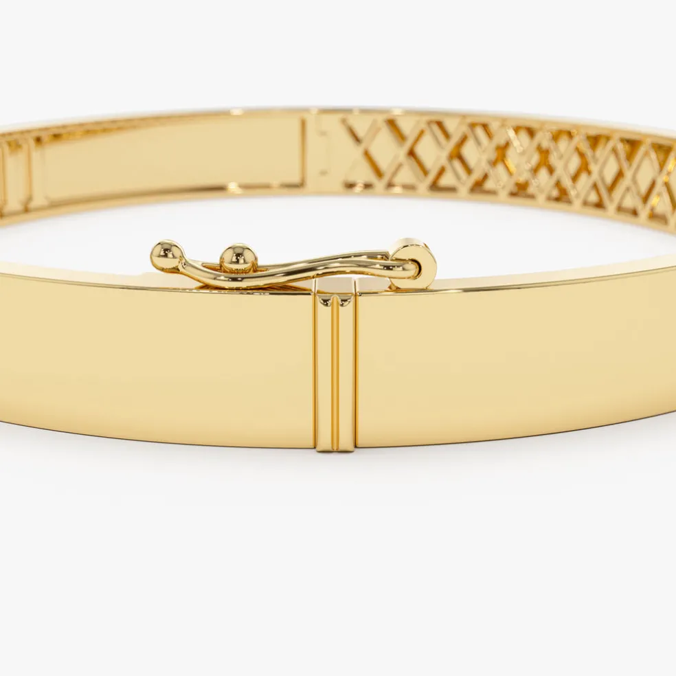 14K Personalized Roman Numeral Bangle Bracelet