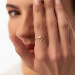 14k Petite Diamond Duo Ring