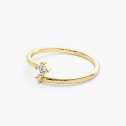 14k Petite Diamond Duo Ring