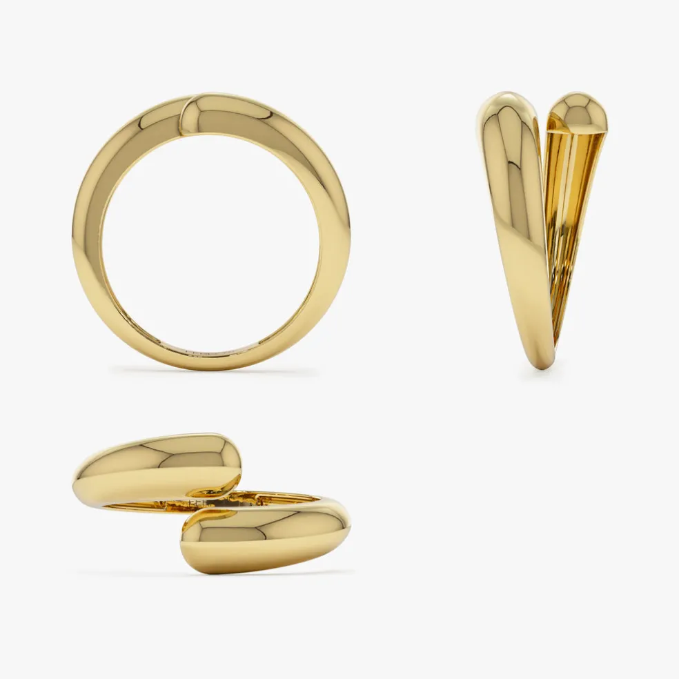 14K Plain Cuff Ring