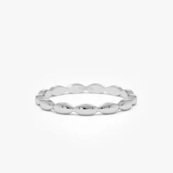 14k Plain Gold Minimalist Marquise Shape Ring