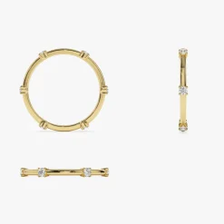 14k Prong Setting Full Eternity Dainty Stacking Ring