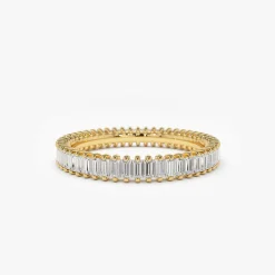 14K Prong Setting Full Eternity Baguette Diamond Ring