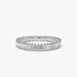14K Prong Setting Full Eternity Baguette Diamond Ring