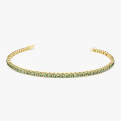 14k Prong Setting Peridot Tennis Bracelet