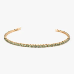 14k Prong Setting Peridot Tennis Bracelet
