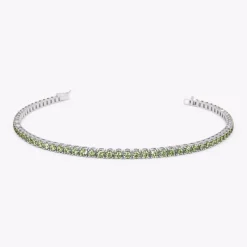 14k Prong Setting Peridot Tennis Bracelet