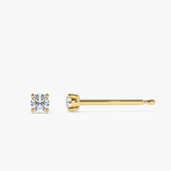 14k Prong Setting Round Diamond Studs