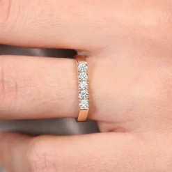 14K Rectangular Diamond Pinky Ring